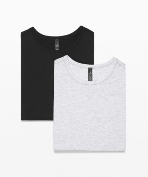 Lululemon 5 Year Basic T-Shirt 2 Pack Blast Herr Svarta Ljusgrå | TWUV-91208