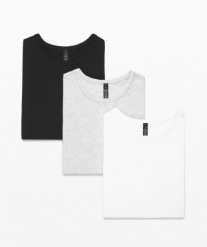 Lululemon 5 Year Basic T-Shirt 3 Pack Blast Herr Svarta Vita Ljusgrå | LTEQ-26148
