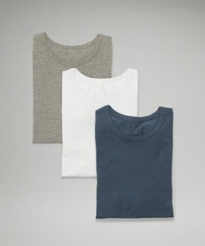 Lululemon 5 Year Basic T-Shirt 3 Pack Blast Herr Grå Olivgröna Blå | WEXJ-06937