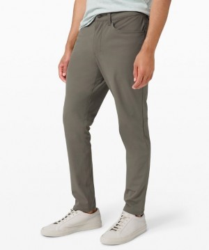 Lululemon ABC Pant Slim 28 Warpstreme Byxor Herr Grå Olivgröna | RAJZ-28963