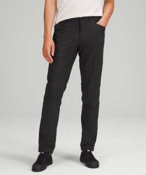 Lululemon ABC Relaxed-Fit Pant 34 Warpstreme Byxor Herr Svarta | HKAU-32489