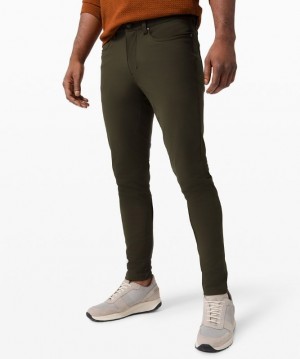 Lululemon ABC Skinny-Fit Pant 32 Warpstreme Byxor Herr Mörkolivgröna | TYCQ-63725
