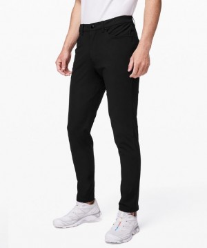 Lululemon ABC Slim-Fit Pant 37 Warpstreme Byxor Herr Svarta | NZKH-40795