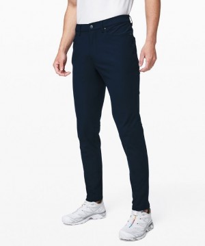 Lululemon ABC Slim-Fit Pant 37 Warpstreme Byxor Herr Marinblå | NWVE-67980