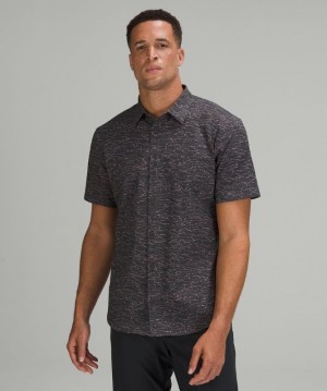 Lululemon Airing Easy Short Sleeve Shirt Blast Herr Camo Rosa Grå Bruna Mörkgrå | MKYX-69348