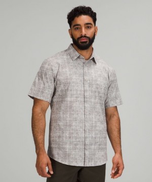 Lululemon Airing Easy Short Sleeve Shirt Blast Herr Beige Olika Färger | INTM-58790