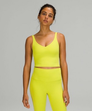 Lululemon Align Cropped Tank Top Blast Dam Gula | YUWE-46815