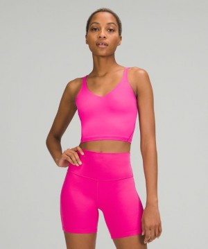 Lululemon Align Cropped Tank Top Blast Dam Rosa | MBPV-07692