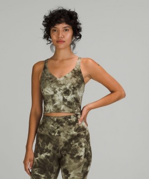 Lululemon Align Cropped Tank Top Blast Dam Ljusolivgröna | BITH-04952