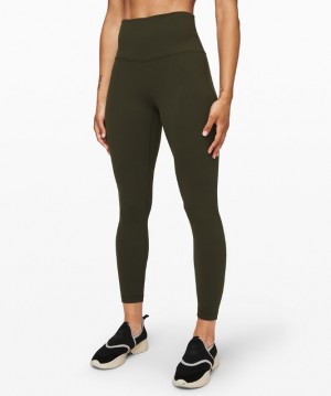 Lululemon Align HR Pant 25 Leggings Dam Mörkolivgröna | NPDQ-50142