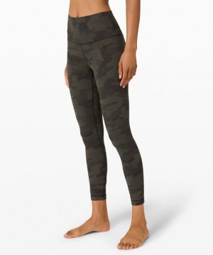 Lululemon Align HR Pant 25 Leggings Dam Camo Mörkolivgröna Olika Färger | EUIQ-50241