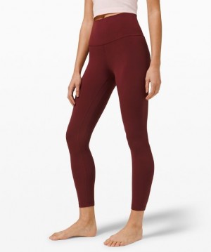 Lululemon Align HR Pant 25 Leggings Dam Röda Vinröda | DZTP-60894
