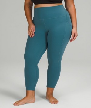 Lululemon Align HR Pant 25 Pockets Leggings Dam Blå | QAPW-62815