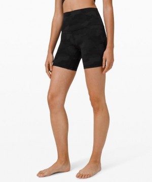 Lululemon Align HR Short 6 Shorts Dam Camo Svarta Olika Färger | XQIW-05346