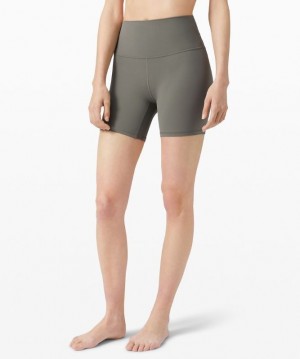 Lululemon Align HR Short 6 Shorts Dam Grå Olivgröna | QWKA-24730