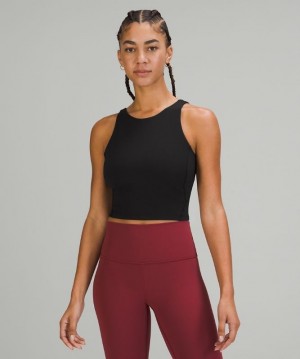 Lululemon Align High-Neck Tank Top Blast Dam Svarta | OYSK-72638