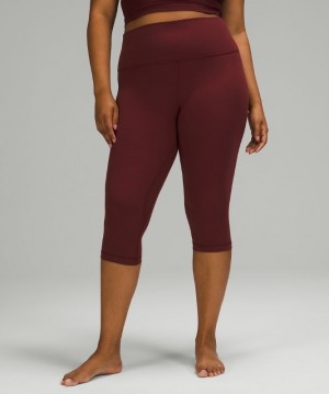 Lululemon Align High-Rise Crop 17 Byxor Dam Röda Vinröda | SWMB-91263