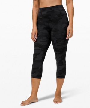 Lululemon Align High-Rise Crop 21 Leggings Dam Camo Svarta Olika Färger | KEDQ-41268