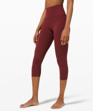 Lululemon Align High-Rise Crop 21 Leggings Dam Röda Vinröda | IMDX-70698
