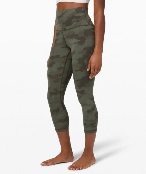 Lululemon Align High-Rise Crop 21 Leggings Dam Camo Gröna Olika Färger | VIYK-87209