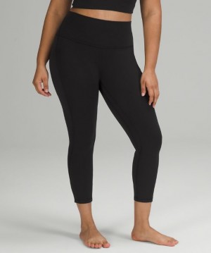 Lululemon Align High-Rise Crop with Pockets 23 Leggings Dam Svarta | UQIM-40981