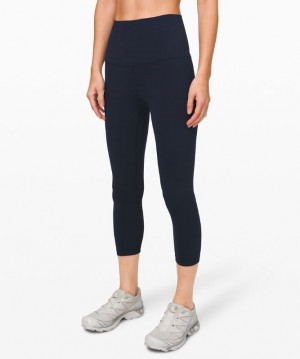 Lululemon Align Super High-Rise Crop 21 Leggings Dam Marinblå | DVJU-83507