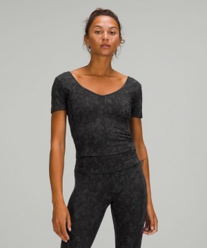 Lululemon Align T-Shirt Blast Dam Camo Svarta Olika Färger | EBZU-81235