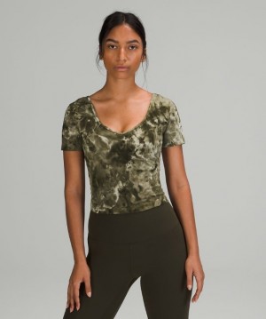 Lululemon Align T-Shirt Blast Dam Ljusolivgröna | AZXO-82064