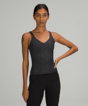 Lululemon Align Waist-Length Tank Top Blast Dam Svarta | EJNY-57486
