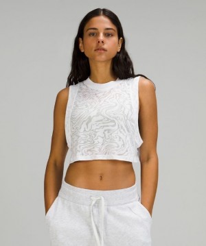 Lululemon All Yours Crop Tank Top Veil Blast Dam Vita | OGWE-61084