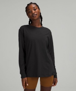 Lululemon All Yours Long Sleeve Shirt Blast Dam Svarta | RKWM-07854
