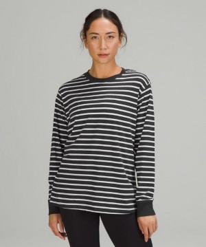 Lululemon All Yours Long Sleeve Shirt Blast Dam Mörkgrå Vita | VFTI-29083