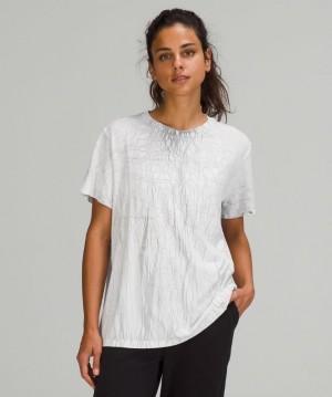 Lululemon All Yours Short Sleeve T-Shirt Vitasea Blast Dam Vita Svarta | OIHT-39145