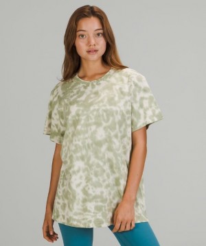 Lululemon All Yours Tee Blast Dam Vita Gröna | LGXW-09142