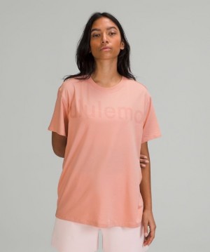 Lululemon All Yours Tee Graphic Blast Dam Rosa | WRKN-61593