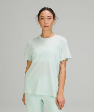 Lululemon All Yours Tee Pima Cotton Blast Dam Mintgröna | OYLE-97214