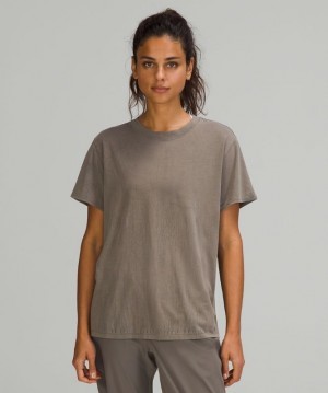 Lululemon All Yours Tee ThreadDye Blast Dam Svarta | QIBD-91803