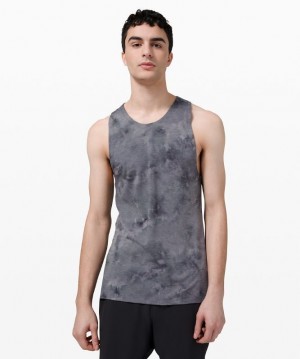 Lululemon Always Agile Tank Spray Dye Blast Herr Grå Svarta | MTEK-52360