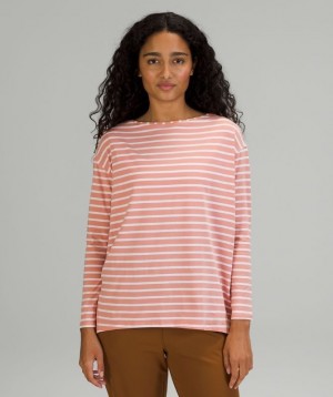 Lululemon Back in Action Long Sleeve Blast Dam Rosa Vita | JCAF-42057