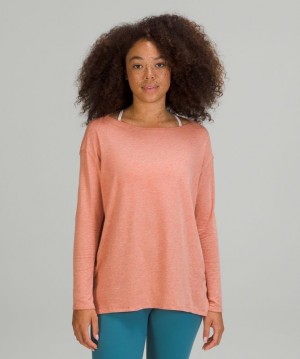 Lululemon Back in Action Long Sleeve Blast Dam Rosa | AMEO-53214