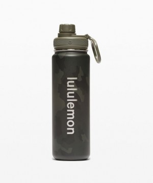 Lululemon Back to Life Sport Bottle 24oz Vattenflaskor Accessories Camo Mörkolivgröna Olika Färger Mörkolivgröna | PRMC-47169