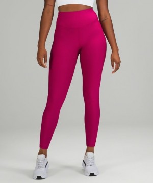 Lululemon Base Pace High-Rise Fleece Running Tight 28 Leggings Dam Wild Berry | ACXU-43960