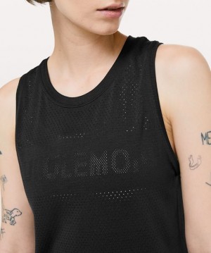 Lululemon Breeze By Muscle Crop Tank Blast Dam Svarta Svarta | QLVD-74530
