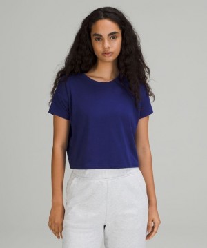 Lululemon Cates Tee Blast Dam Larkspur | NTGD-98631
