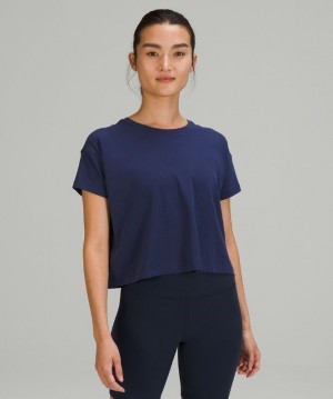 Lululemon Cates Tee Blast Dam Night Sea | NUCJ-39104