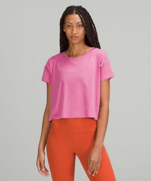 Lululemon Cates Tee Blast Dam Rosa | NQVX-43619