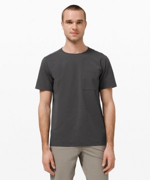 Lululemon Chest Pocket Relaxed Fit T Blast Herr Mörkgrå | YXBD-79806