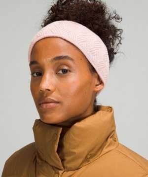 Lululemon Chevron Knit Ear Warmer Hatt Accessories Rosa Vita | TAHL-23196