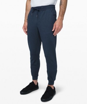Lululemon City Sweat Jogger Shorter Byxor Herr Marinblå | FITL-83065