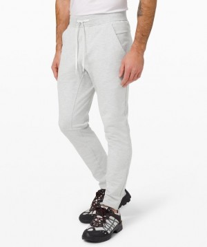 Lululemon City Sweat Slim-Fit Pant Byxor Herr Ljusgrå Ljusblå | QDZV-24317